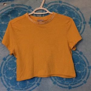 Cropped yellow timeless top
